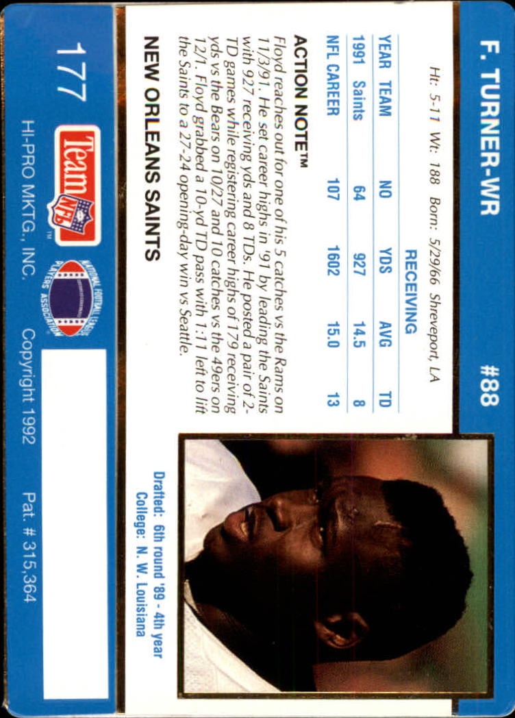 A0627- 1992 Action Packed Football Card #s 1-200 -You Pick- 15+ FREE US SHIP - Picture 345 of 391