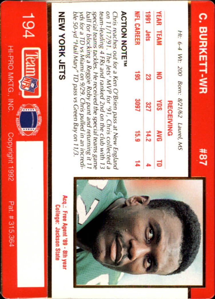 A0627- 1992 Action Packed Football Card #s 1-200 -You Pick- 15+ FREE US SHIP - Picture 379 of 391