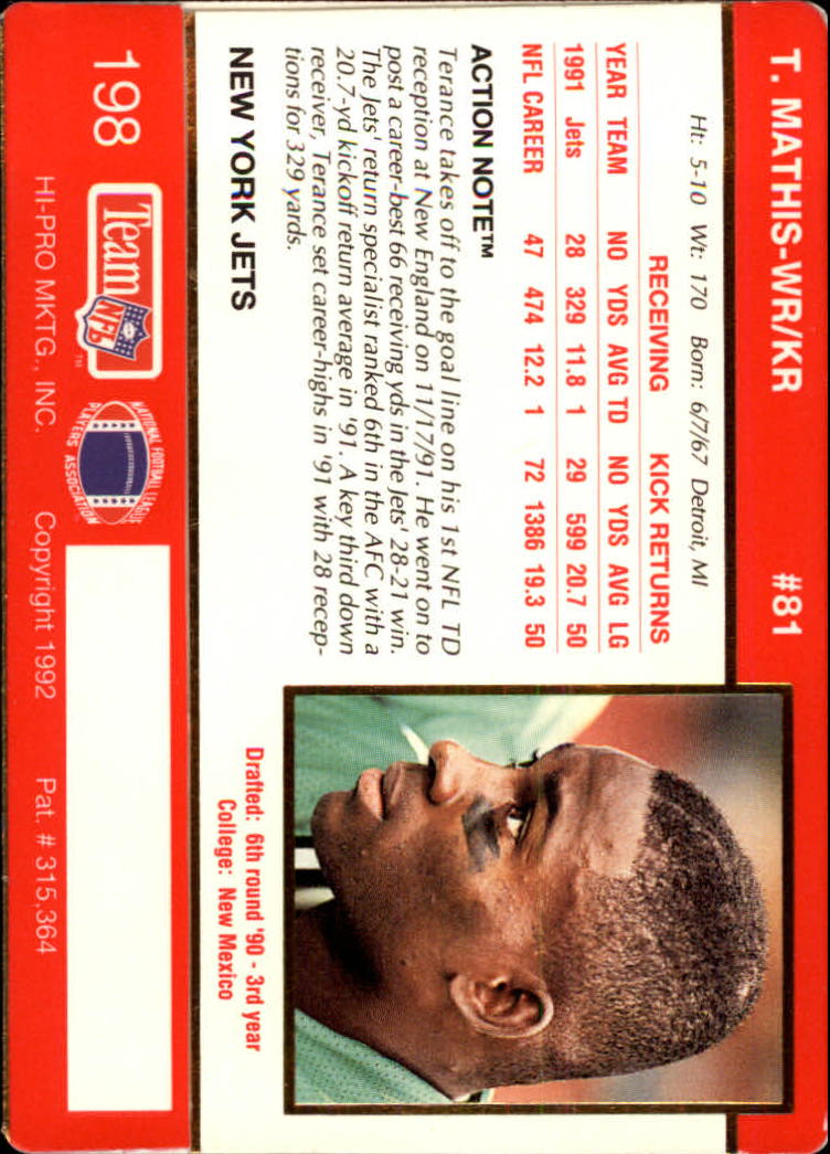 A0627- 1992 Action Packed Football Card #s 1-200 -You Pick- 15+ FREE US SHIP - Picture 387 of 391