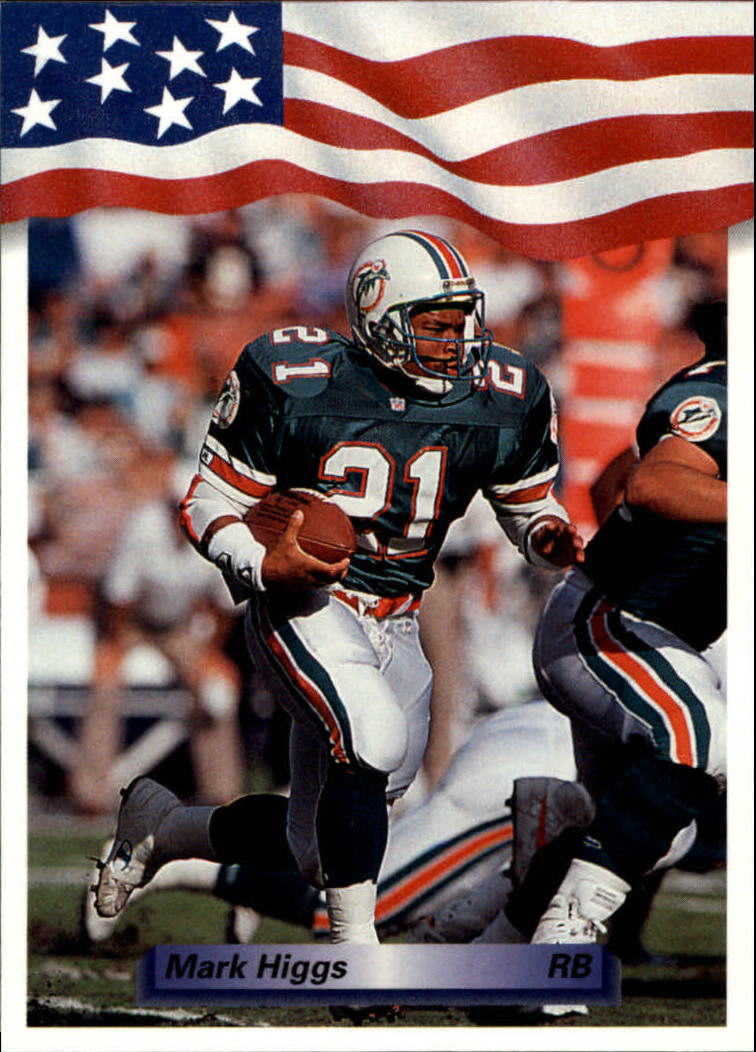 Mark Higgs autographed Football Card (Miami Dolphins) 1991 Pacific #608