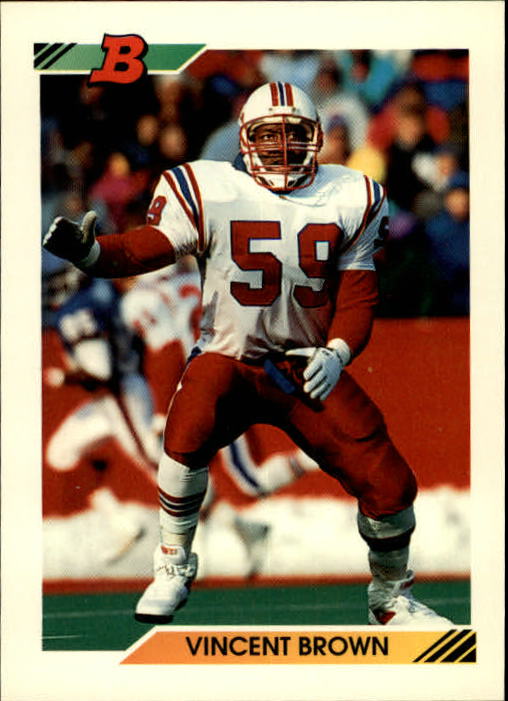 1990 Pro Set #201 Vincent Brown - New England Patriots Rookie