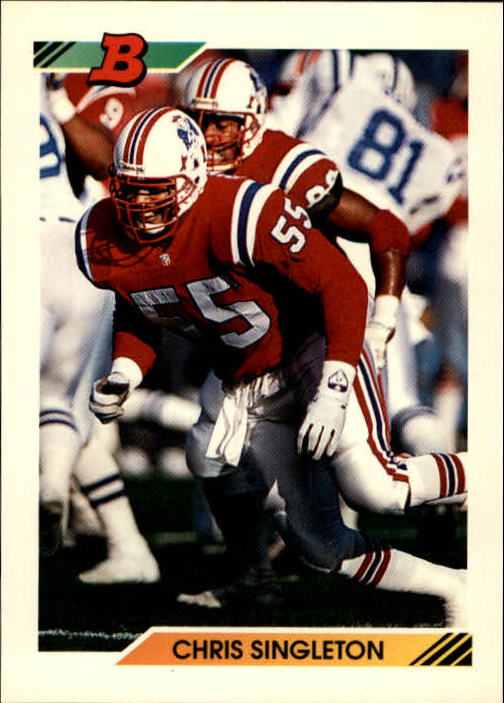 : 1992 Topps Football #37 Chris Singleton New England