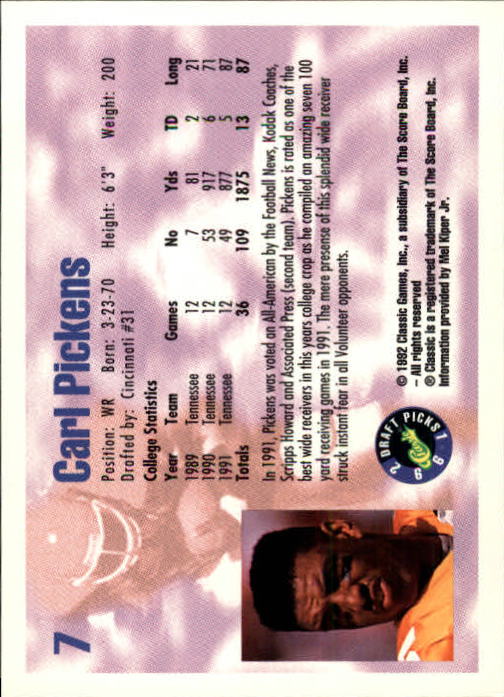 1992 Classic Draft Picks Football "Main Set" Base Cards - Picture 15 of 201