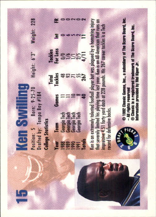 1992 Classic Draft Picks Football "Main Set" Base Cards - Picture 31 of 201