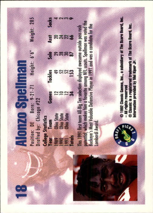 1992 Classic Draft Picks Football "Main Set" Base Cards - Picture 37 of 201