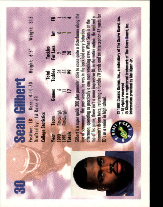 1992 Classic Draft Picks Football "Main Set" Base Cards - Picture 61 of 201