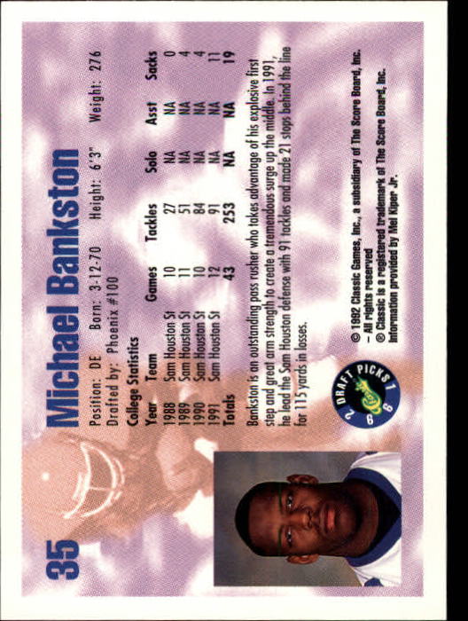 1992 Classic Draft Picks Football "Main Set" Base Cards - Picture 71 of 201