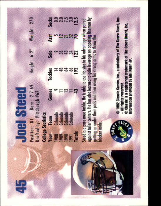 1992 Classic Draft Picks Football "Main Set" Base Cards - Picture 91 of 201