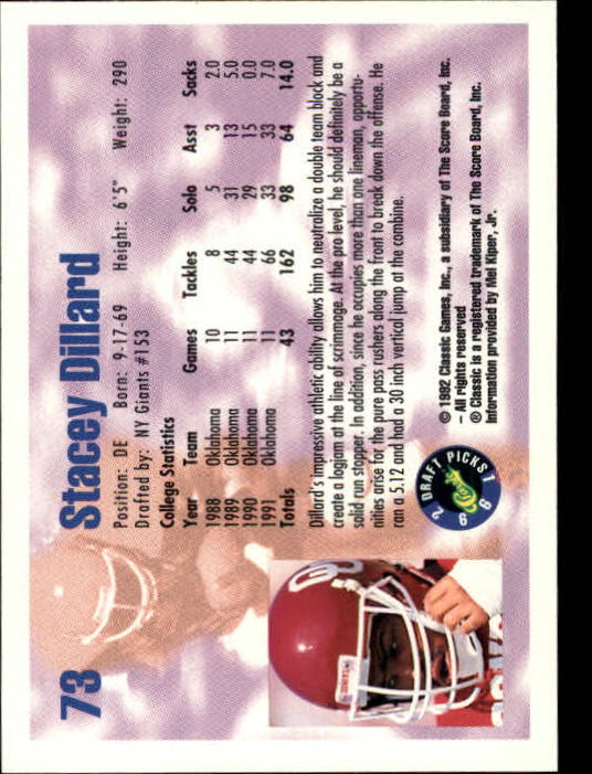 1992 Classic Draft Picks Football "Main Set" Base Cards - Picture 147 of 201