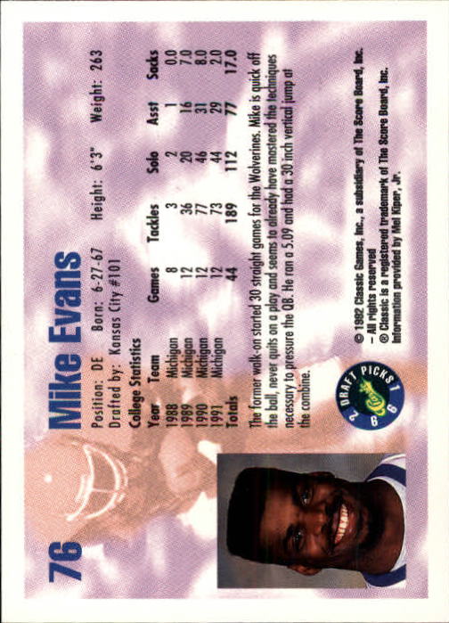 1992 Classic Draft Picks Football "Main Set" Base Cards - Picture 153 of 201