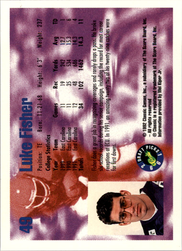 1992 Classic Draft Picks Football "Insert and Parallel" Cards - Picture 25 of 39