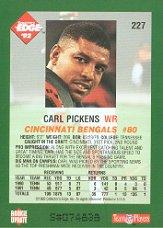 1992 Collector's Edge #227 Carl Pickens RC back image