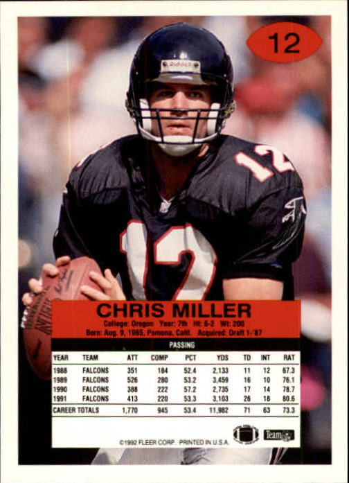 A6106- 1992 Fleer Football Card #s 1-250 +Rookies -You Pick- 15+ FREE US SHIP - Picture 25 of 487