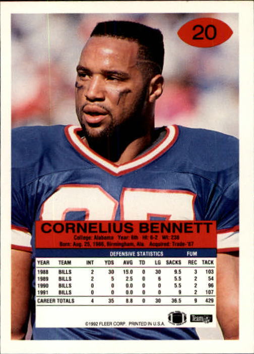 A6106- 1992 Fleer Football Card #s 1-250 +Rookies -You Pick- 15+ FREE US SHIP - Picture 41 of 487