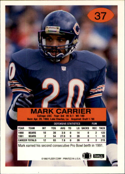 A6106- 1992 Fleer Football Card #s 1-250 +Rookies -You Pick- 15+ FREE US SHIP - Picture 73 of 487