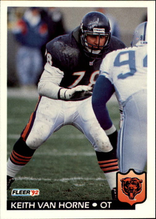 1986 Keith Van Horne Chicago Bears McDonald's BLACK Game Card #78