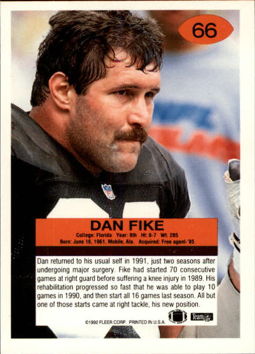 A6106- 1992 Fleer Football Card #s 1-250 +Rookies -You Pick- 15+ FREE US SHIP - Picture 127 of 487
