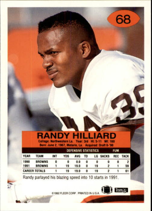 A6106- 1992 Fleer Football Card #s 1-250 +Rookies -You Pick- 15+ FREE US SHIP - Picture 131 of 487