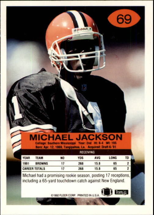 A6106- 1992 Fleer Football Card #s 1-250 +Rookies -You Pick- 15+ FREE US SHIP - Picture 133 of 487