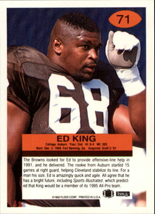 A6106- 1992 Fleer Football Card #s 1-250 +Rookies -You Pick- 15+ FREE US SHIP - Picture 137 of 487