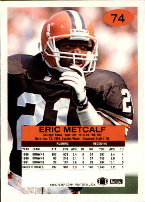 A6106- 1992 Fleer Football Card #s 1-250 +Rookies -You Pick- 15+ FREE US SHIP - Picture 143 of 487