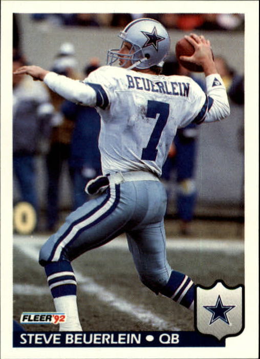 1992 Fleer #77 Steve Beuerlein - NM-MT