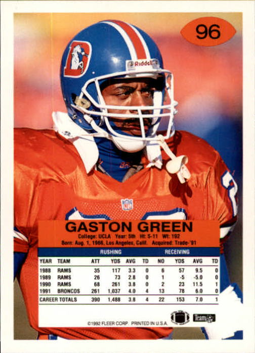 A6106- 1992 Fleer Football Card #s 1-250 +Rookies -You Pick- 15+ FREE US SHIP - Picture 187 of 487
