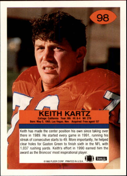 A6106- 1992 Fleer Football Card #s 1-250 +Rookies -You Pick- 15+ FREE US SHIP - Picture 191 of 487