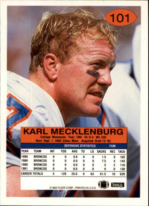 A6106- 1992 Fleer Football Card #s 1-250 +Rookies -You Pick- 15+ FREE US SHIP - Picture 197 of 487