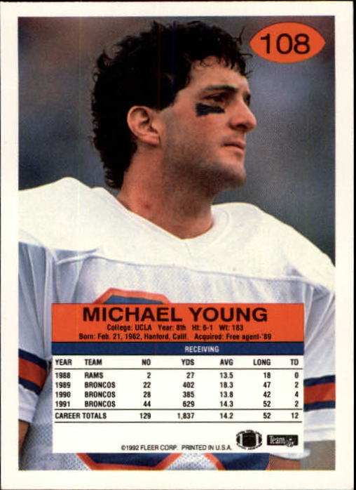 A6106- 1992 Fleer Football Card #s 1-250 +Rookies -You Pick- 15+ FREE US SHIP - Picture 211 of 487