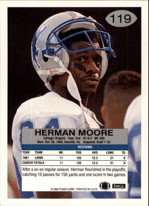 A6106- 1992 Fleer Football Card #s 1-250 +Rookies -You Pick- 15+ FREE US SHIP - Picture 231 of 487