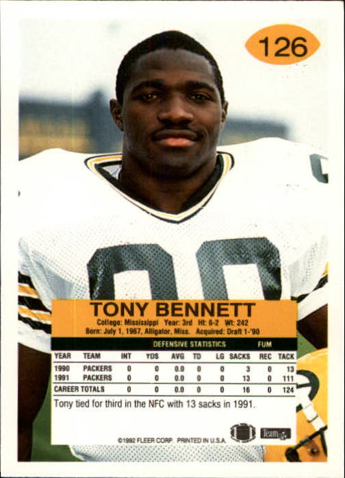 A6106- 1992 Fleer Football Card #s 1-250 +Rookies -You Pick- 15+ FREE US SHIP - Picture 243 of 487