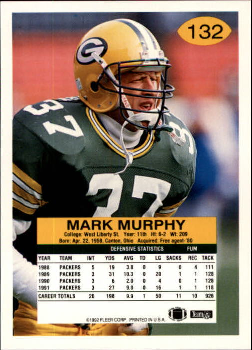 A6106- 1992 Fleer Football Card #s 1-250 +Rookies -You Pick- 15+ FREE US SHIP - Picture 255 of 487
