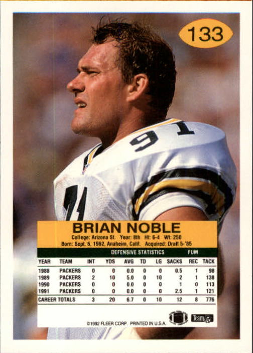 A6106- 1992 Fleer Football Card #s 1-250 +Rookies -You Pick- 15+ FREE US SHIP - Picture 257 of 487