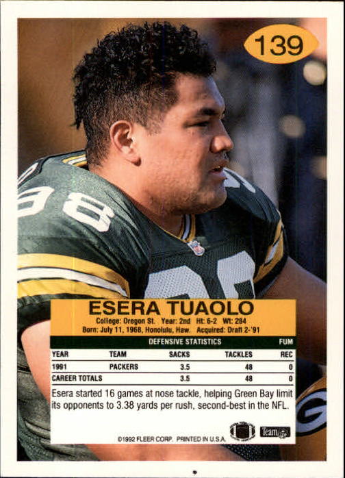 A6106- 1992 Fleer Football Card #s 1-250 +Rookies -You Pick- 15+ FREE US SHIP - Picture 269 of 487