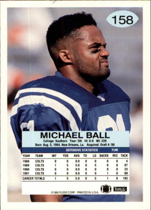 A6106- 1992 Fleer Football Card #s 1-250 +Rookies -You Pick- 15+ FREE US SHIP - Picture 307 of 487
