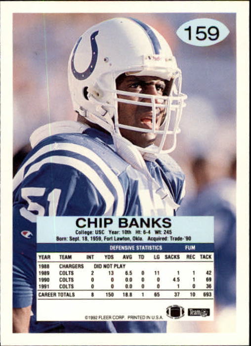 A6106- 1992 Fleer Football Card #s 1-250 +Rookies -You Pick- 15+ FREE US SHIP - Picture 309 of 487