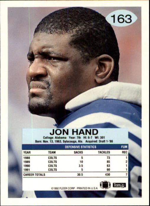 A6106- 1992 Fleer Football Card #s 1-250 +Rookies -You Pick- 15+ FREE US SHIP - Picture 317 of 487