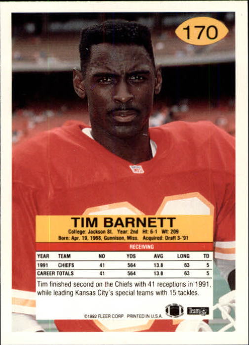 A6106- 1992 Fleer Football Card #s 1-250 +Rookies -You Pick- 15+ FREE US SHIP - Picture 331 of 487