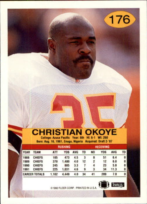 A6106- 1992 Fleer Football Card #s 1-250 +Rookies -You Pick- 15+ FREE US SHIP - Picture 343 of 487