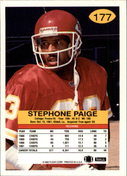 A6106- 1992 Fleer Football Card #s 1-250 +Rookies -You Pick- 15+ FREE US SHIP - Picture 345 of 487