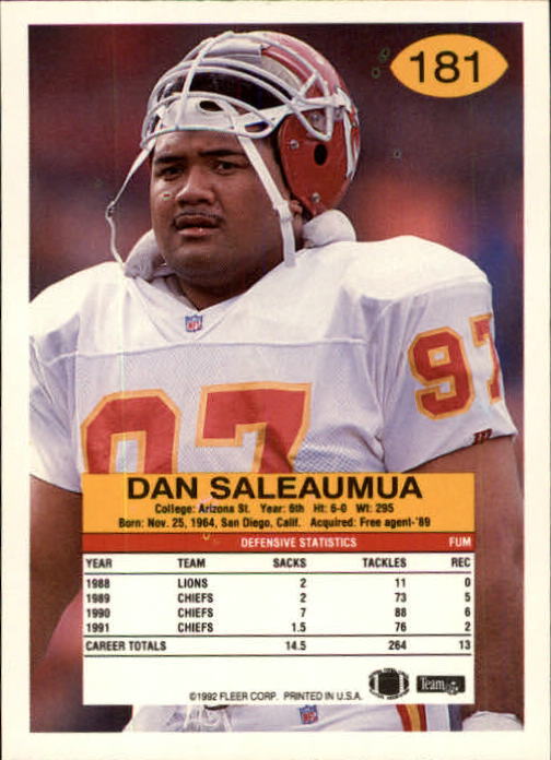 A6106- 1992 Fleer Football Card #s 1-250 +Rookies -You Pick- 15+ FREE US SHIP - Picture 353 of 487
