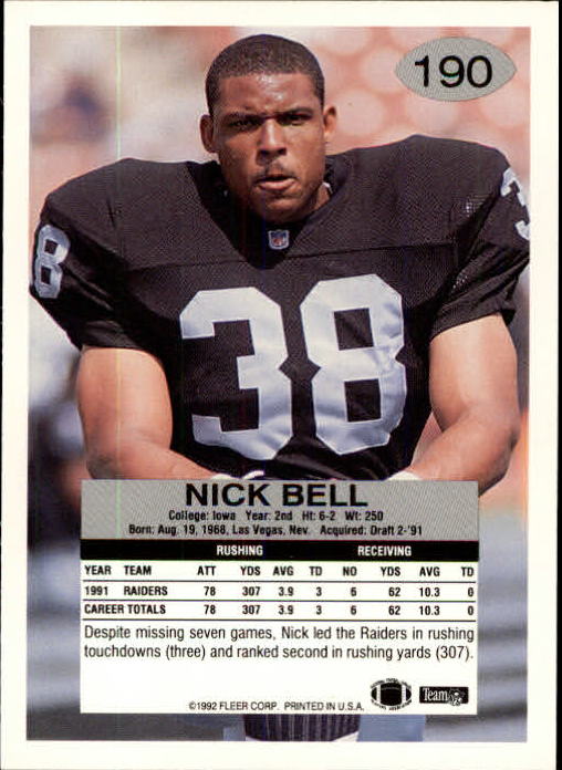A6106- 1992 Fleer Football Card #s 1-250 +Rookies -You Pick- 15+ FREE US SHIP - Picture 371 of 487