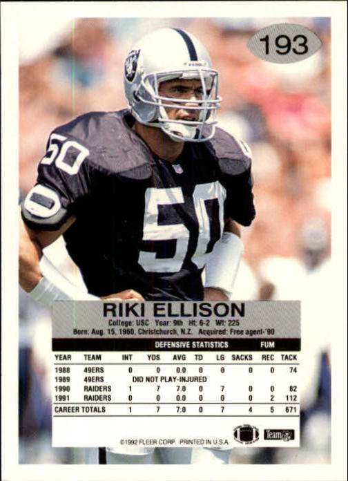 A6106- 1992 Fleer Football Card #s 1-250 +Rookies -You Pick- 15+ FREE US SHIP - Picture 377 of 487