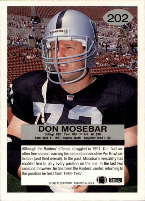 A6106- 1992 Fleer Football Card #s 1-250 +Rookies -You Pick- 15+ FREE US SHIP - Picture 395 of 487