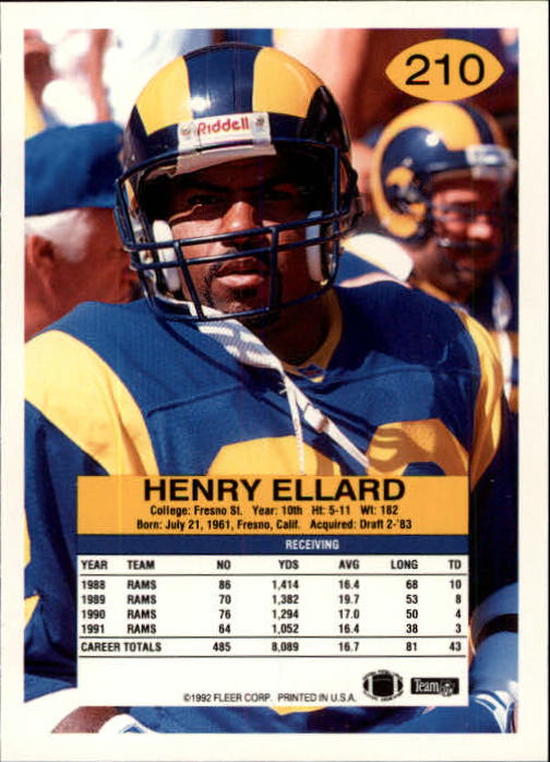 A6106- 1992 Fleer Football Card #s 1-250 +Rookies -You Pick- 15+ FREE US SHIP - Picture 411 of 487