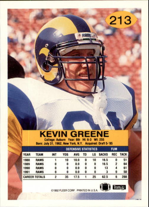 A6106- 1992 Fleer Football Card #s 1-250 +Rookies -You Pick- 15+ FREE US SHIP - Picture 417 of 487