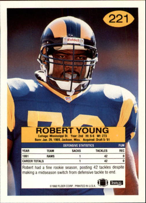 A6106- 1992 Fleer Football Card #s 1-250 +Rookies -You Pick- 15+ FREE US SHIP - Picture 433 of 487