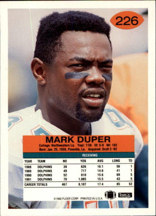 A6106- 1992 Fleer Football Card #s 1-250 +Rookies -You Pick- 15+ FREE US SHIP - Picture 443 of 487