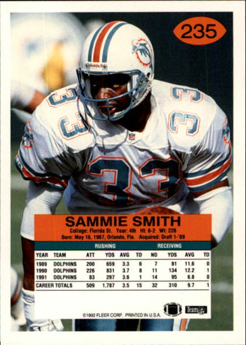 A6106- 1992 Fleer Football Card #s 1-250 +Rookies -You Pick- 15+ FREE US SHIP - Picture 459 of 487